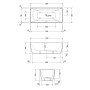 Duravit DuraSquare Rechteck-Whirlwanne mit Air-System 185 x 85 cm Freistehend