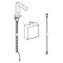 Geberit Brenta Waschtischarmatur Standmontage, Batteriebetrieb, mit AP-Funktionsbox