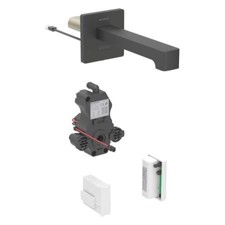 Geberit Brenta Waschtischarmatur Wandmontage, Generatorbetrieb, für UP-Funktionsbox