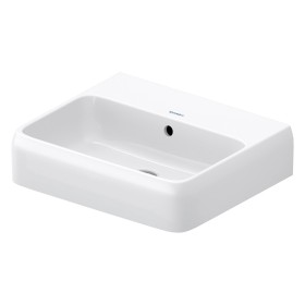 Duravit Qatego Waschtisch 50 x 42 cm, ohne Hahnloch, mit HygieneGlace