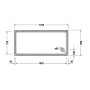 Duravit Starck Slimline Duschwanne Rechteck 170 x 80 cm mit Antislip