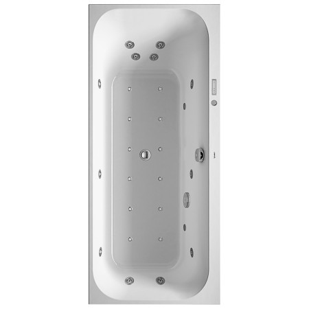 Duravit Happy D2 Rechteck Whirlwanne 180 x 75 cm mit Combi-System E, Rückenschräge rechts