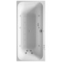 Duravit Happy D2 Rechteck Whirlwanne 190 x 90 cm mit Combi-System P, zwei Rückenschrägen