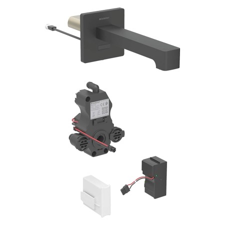 Geberit Brenta Waschtischarmatur Wandmontage, Netzbetrieb, für UP-Funktionsbox