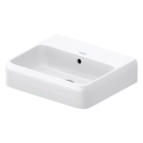 Duravit Qatego Waschtisch 50 x 42 cm geschliffen, ohne Hahnloch, mit HygieneGlace