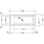 Duravit D-Code Rechteck Whirlwanne 170 x 70 cm mit Jet Project