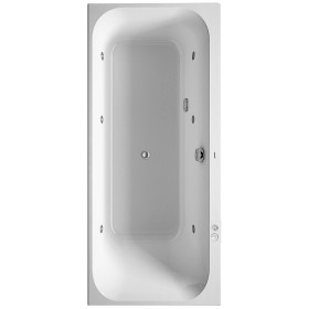 Duravit Happy D2 Rechteck Whirlwanne 180 x 75 cm mit Jet System, Rückenschräge links