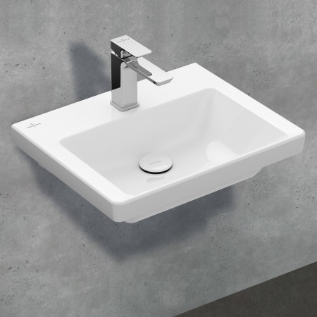 Villeroy & Boch Subway 3.0 Handwaschbecken 50 cm, mit 1 Hahnloch, ohne Überlauf