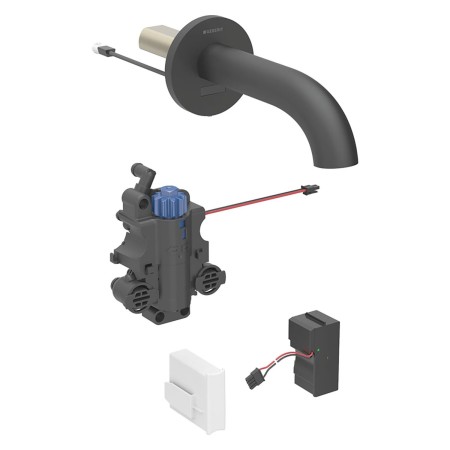 Geberit Piave Waschtischarmatur Wandmontage, Netzbetrieb, für UP-Funktionsbox