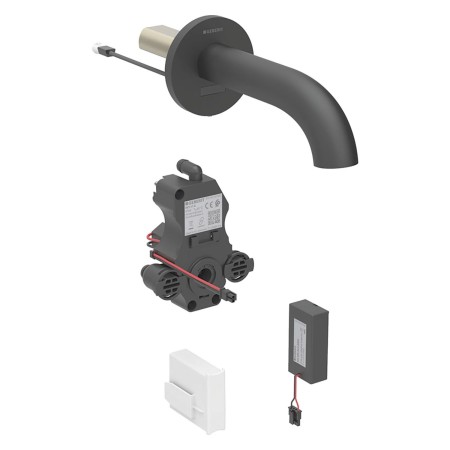 Geberit Piave Waschtischarmatur Wandmontage, Batteriebetrieb, für UP-Funktionsbox