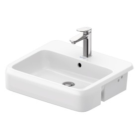Duravit Qatego Halbeinbauwaschtisch 55 x 47 cm, mit HygieneGlace