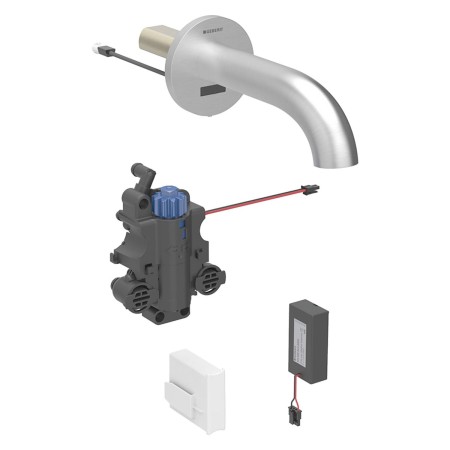 Geberit Piave Waschtischarmatur Wandmontage, Batteriebetrieb, für UP-Funktionsbox