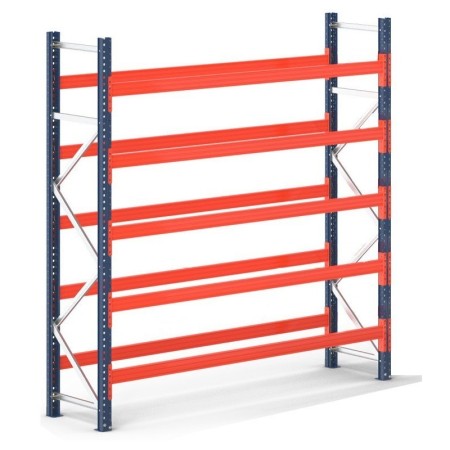 PALETTENREGAL GRUNDELEMENT 7.5m hoch - 2.7m breit - 110cm tief 18 Palettenplätze