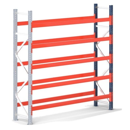 PALETTENREGAL ANBAUELEMENT 7.5m hoch - 2.7m breit - 110cm tief 18 Palettenplätze