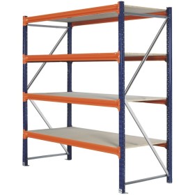 LAGERREGAL GRUNDELEMENT 2m hoch - 1.8m breit - 80cm tief - 4 Ebene LAGERREGAL GRUNDELEMENT 2m hoch - 1.8m breit - 80cm tief - 4 Ebene