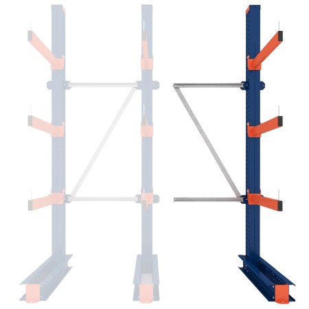 KRAGARMREGAL EINSEITIG ANBAUELEMENT 3m hoch - 80cm armtiefe - 1.1m breit