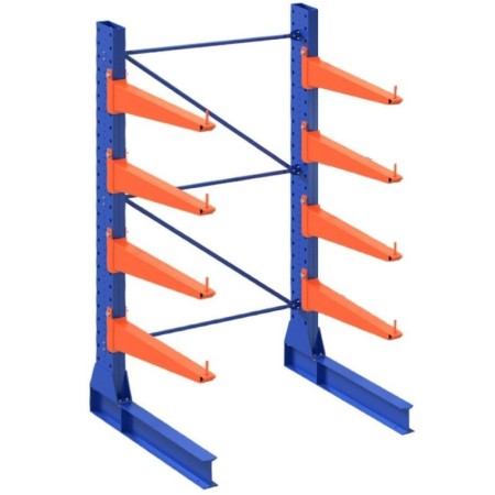 KRAGARMREGAL EINSEITIG GRUNDELEMENT 4m hoch - 80cm armtiefe - 1.1m breit