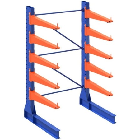 KRAGARMREGAL EINSEITIG GRUNDELEMENT 5m hoch - 80cm armtiefe - 1.1m breit