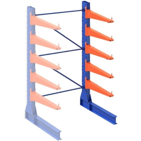 KRAGARMREGAL EINSEITIG ANBAUELEMENT 5m hoch - 80cm armtiefe - 1.1m breit