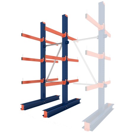 KRAGARMREGAL DOPPELSEITIG GRUNDELEMENT 3m hoch - 80cm armtiefe - 1.1m breit