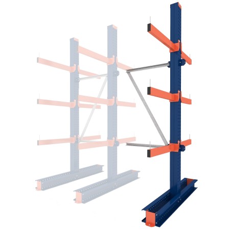 KRAGARMREGAL DOPPELSEITIG ANBAUELEMENT 3m hoch - 80cm armtiefe - 1.1m breit