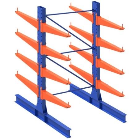 KRAGARMREGAL DOPPELSEITIG GRUNDELEMENT 4m hoch - 80cm armtiefe - 1.1m breit