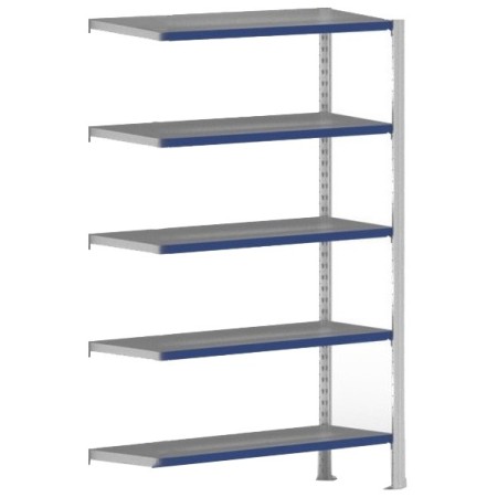 EVOLUTION ANBAUREGAL 2m hoch - 40cm tief - 100cm breit - 5 Ebene, grau