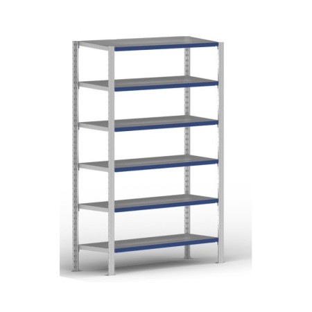 EVOLUTION GRUNDREGAL 2.5m hoch - 40cm tief - 100cm breit - 6 Ebene, grau