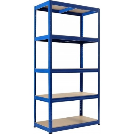 SCHWERLASTREGAL 880kg - 176cm hoch - 90cm breit - 45cm tief - 5 Ebene - Blau