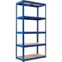 SCHWERLASTREGAL 880kg - 176cm hoch - 90cm breit - 45cm tief - 5 Ebene - Blau