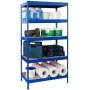 SCHWERLASTREGAL 1330kg - 176cm hoch - 90cm breit - 45cm tief - 5 Ebene - Blau