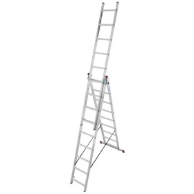 Mehrweckleiter 3-teilig, 3 x 9 Sprossen Mehrweckleiter 3-teilig, 3 x 9 Sprossen