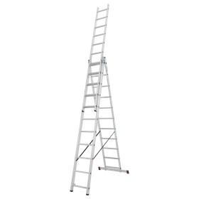 Mehrweckleiter 3-teilig, 3 x 11 Sprossen Mehrweckleiter 3-teilig, 3 x 11 Sprossen