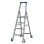 Stabilo Stufen-Stehleiter, fahrbar 4 Stufen