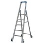 Stabilo Stufen-Stehleiter, fahrbar 5 Stufen