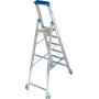 Stabilo Stufen-Stehleiter, fahrbar 6 Stufen