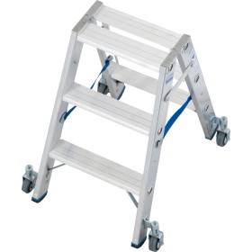 Stabilo Stufen-Doppelleiter, fahrbar 2x3 Stufen Stabilo Stufen-Doppelleiter, fahrbar 2x3 Stufen