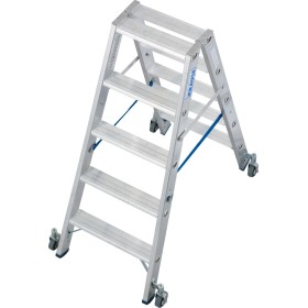 Stabilo Stufen-Doppelleiter, fahrbar 2x5 SStufen Stabilo Stufen-Doppelleiter, fahrbar 2x5 SStufen