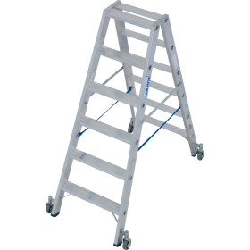 Stabilo Stufen-Doppelleiter, fahrbar 2x6 Stufen Stabilo Stufen-Doppelleiter, fahrbar 2x6 Stufen