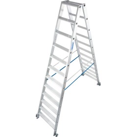 Stabilo Stufen-Doppelleiter, fahrbar 2x12 Stufen Stabilo Stufen-Doppelleiter, fahrbar 2x12 Stufen