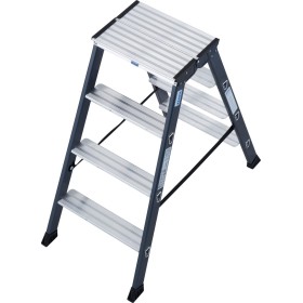 Monto Stufen-Doppelleiter SePro D eloxiert 2x4 Stufen Monto Stufen-Doppelleiter SePro D eloxiert 2x4 Stufen