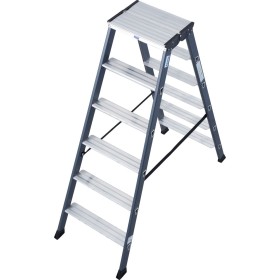 Monto Stufen-Doppelleiter SePro D eloxiert 2x6 Stufen Monto Stufen-Doppelleiter SePro D eloxiert 2x6 Stufen