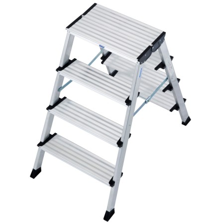 MONTO Doppel-KlappTritt Treppo alu, 2x4 Stufen