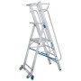 Stabilo Stufen-Stehleiter mit großer Plattform und Sicherheitsbügel 4 Stufen