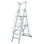 Stabilo Stufen-Stehleiter mit großer Plattform und Sicherheitsbügel 7 Stufen