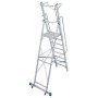 Stabilo Stufen-Stehleiter mit großer Plattform und Sicherheitsbügel 8 Stufen