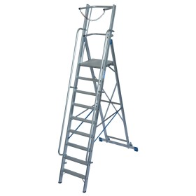 Stabilo Stufen-Stehleiter mit großer Plattform und Sicherheitsbügel 9 Stufen Stabilo Stufen-Stehleiter mit großer Plattform und Sicherheitsbügel 9 Stufen