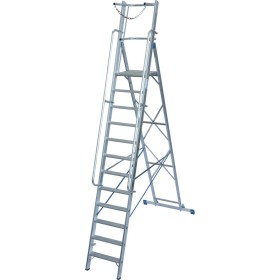 Stabilo Stufen-Stehleiter mit großer Plattform und Sicherheitsbügel 12 Stufen Stabilo Stufen-Stehleiter mit großer Plattform und Sicherheitsbügel 12 Stufen