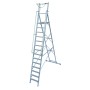 Stabilo Stufen-Stehleiter mit großer Plattform und Sicherheitsbügel 14 Stufen