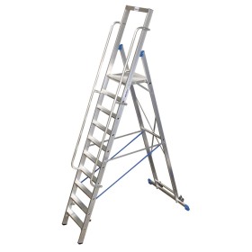 Stabilo Stufen-Stehleiter mit großer Standplattform 10 Stufen Stabilo Stufen-Stehleiter mit großer Standplattform 10 Stufen